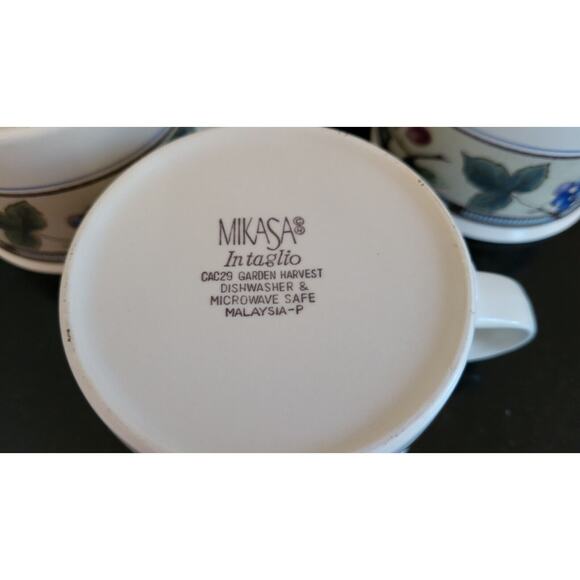 (Set of 4) Mikasa Intaglio GARDEN HARVEST Cups CAC29 Stoneware - Picture 6 of 15